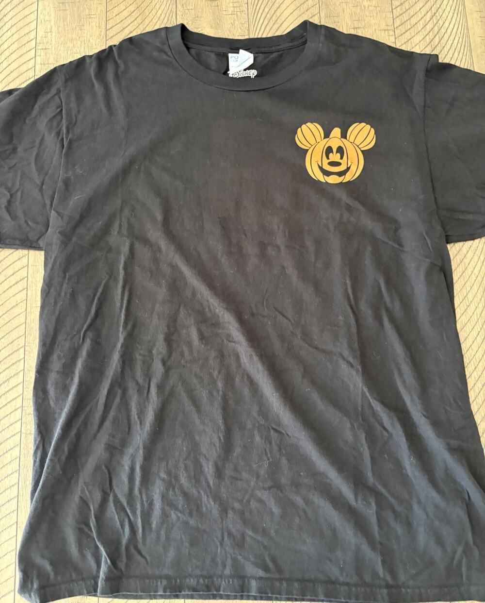 Disney Halloween T-Shirt Mickey Mouse Jack O Lantern Tee Large